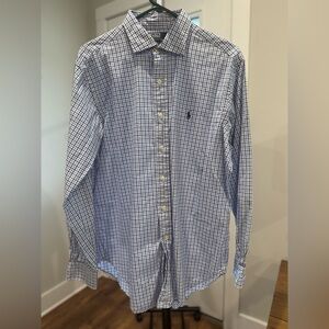 Polo Ralph Lauren Navy Checkered Dress Shirt